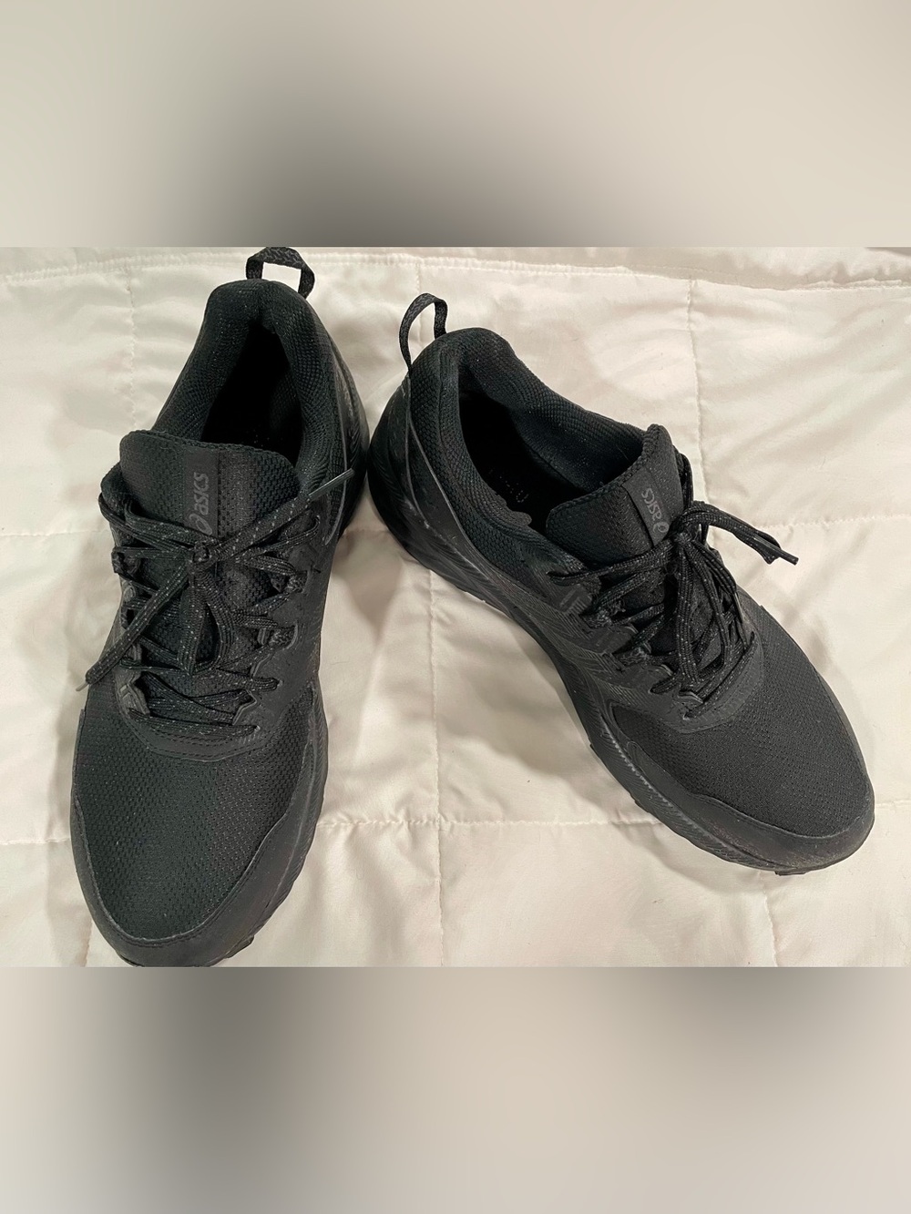 ASICS Men's Size 11.5 Gel-Venture 9 Triple Black Running Shoes-USED